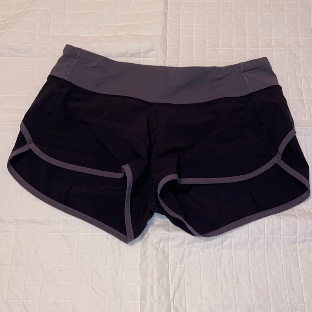 Lululemon Speed Up Shorts Black/Gray Trim 2.5in